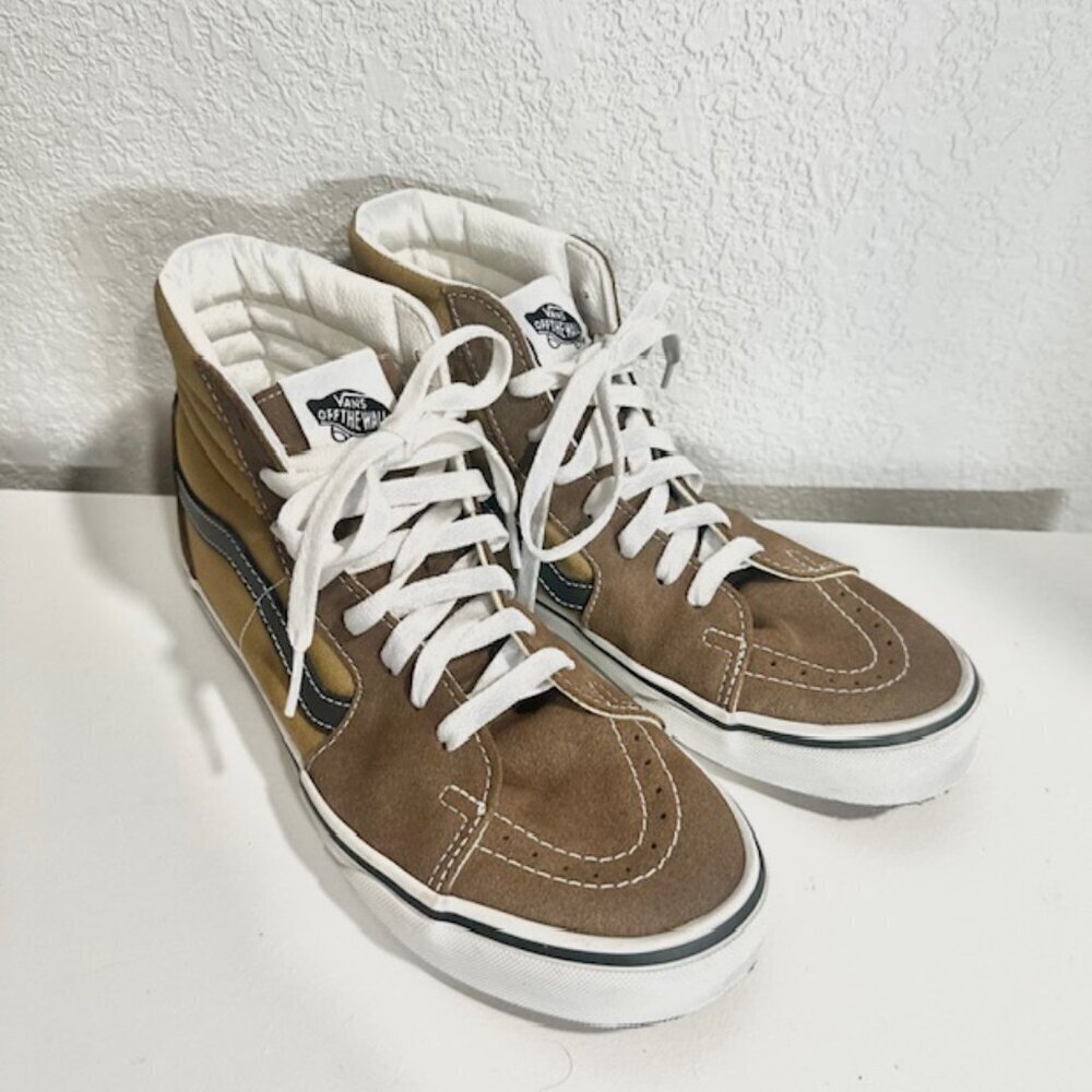 Vans Unisex Shoes Sk8-Hi High Top Leather Suede Walnut Mens US 7.5 Womens US 9 - Picture 16 of 16